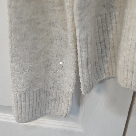 NWT Halogen Mock Neck Sequin Stripe Luxe Sweater XL - Picture 7 of 17